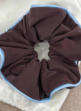 复古气质咖色大肠发圈女简约百搭扎头发绳马尾头绳时尚发饰橡皮筋