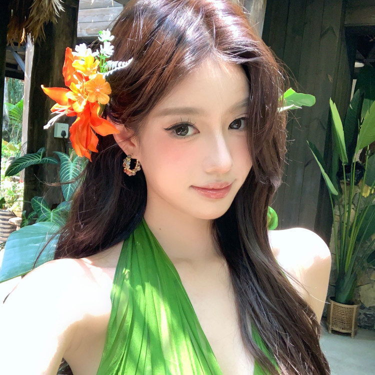 蜜桃茶油画之境 浪漫百合花发夹夏日氛围感海边头花发卡发饰,饰品/流行首饰/时尚饰品新,发饰,淘宝优惠券,粉丝福利购,淘宝优惠卷