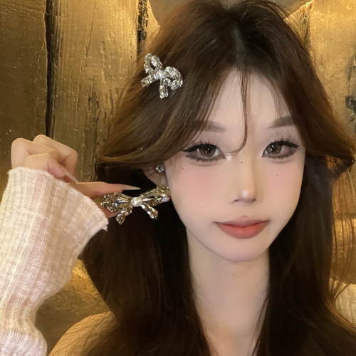 韩版网红爆款闪钻蝴蝶结发夹