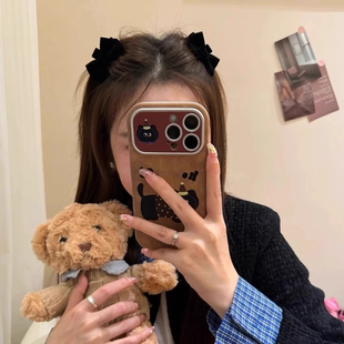 2026新款黑色丝绒蝴蝶结发抓夹秋冬可爱刘海发夹女发卡抓夹头顶蓬