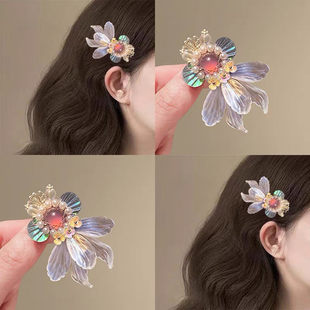 新中式国风锦鲤发夹女2026新款高端发饰高级感精致发卡洋气时尚