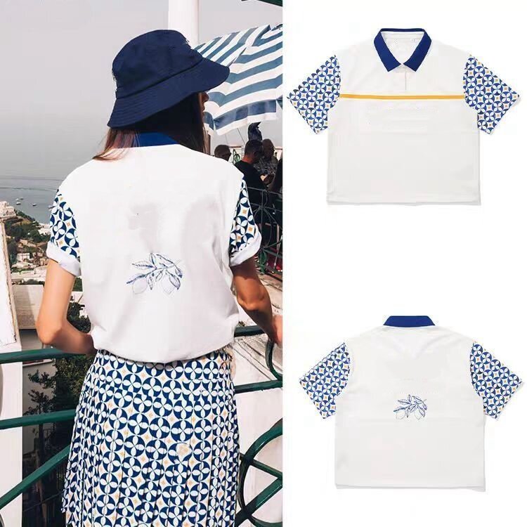 女士高尔夫服装翻领POLO衫25夏天新款花型短裙春夏冷感半身裙