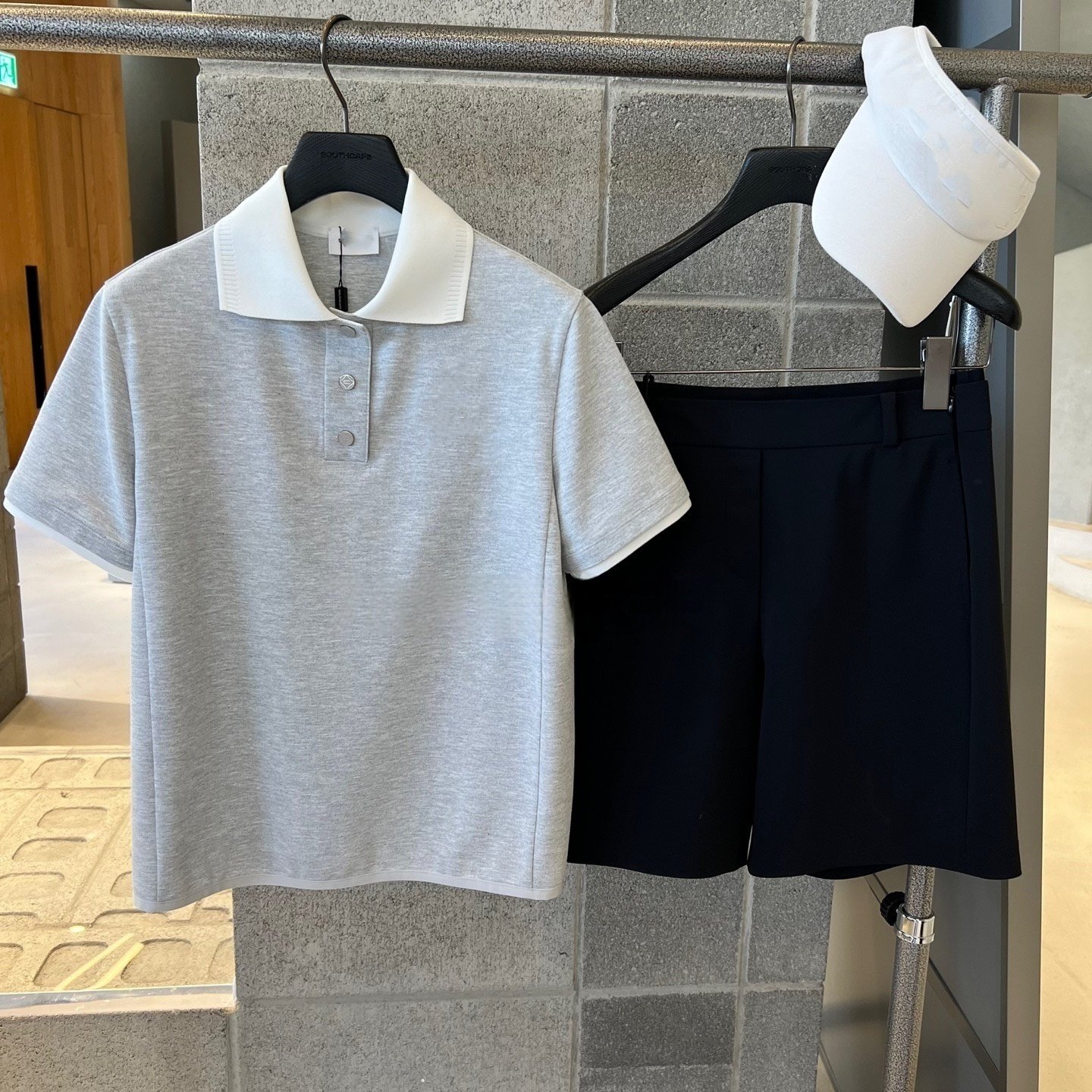 韩国原单高尔夫服装翻领POLO衫2025夏季休闲运动上衣女士短袖T恤