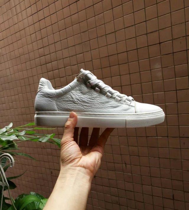 thumbnail for Factory direct foreign trade Paris with the same trendy shoes men's shoes outdoor sports casual shoes real cowhide wrinkled leather effect fashion