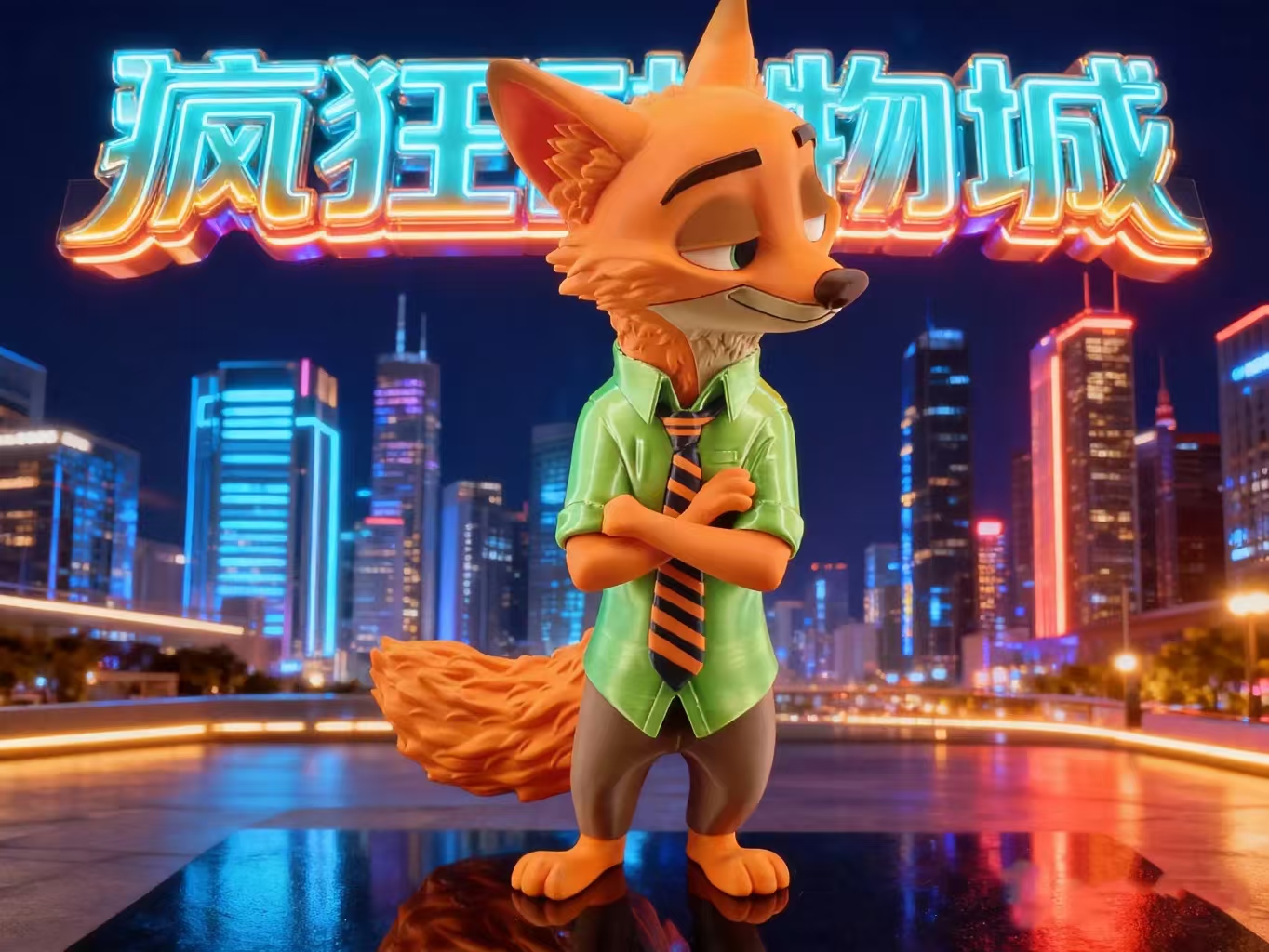 疯狂动物城2尼克盖瑞解毒笔小猪眼镜3D打印周边迪士尼