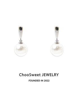 「光面珠」ChooSweet 珍珠耳环女纯银耳饰高级感轻奢度假风耳坠