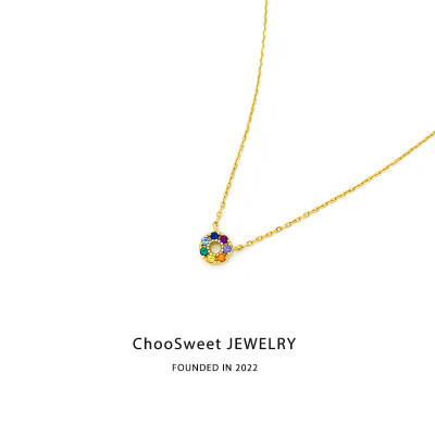 「Seven·缤纷」ChooSweet纯银项链女款轻奢小众多巴胺春夏锁骨链