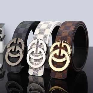 腰带 Glvbckz酷奇皮带男士 2025新款 真皮轻奢平滑扣送礼休闲正品 裤