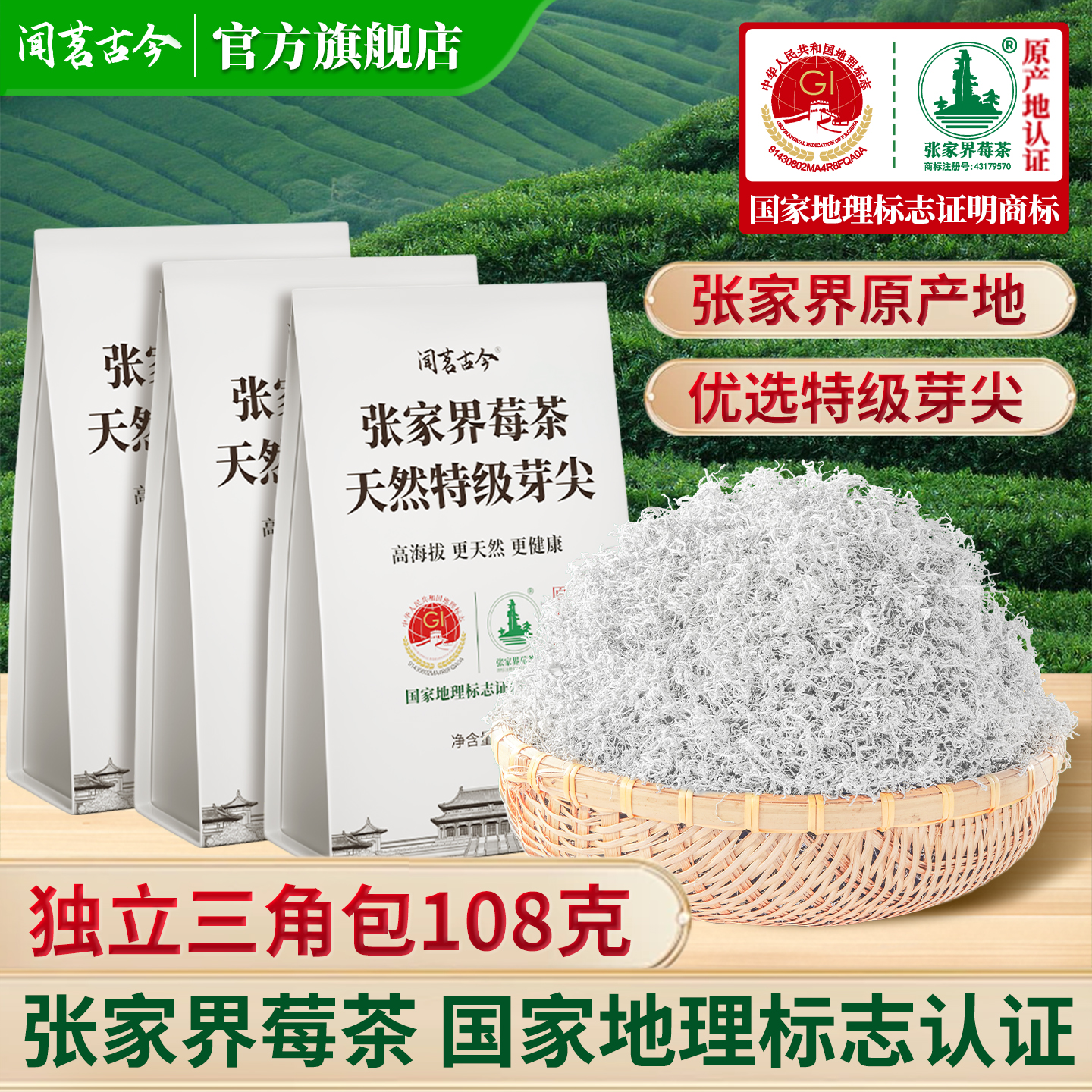张家界野生芽尖莓茶包独立小包装