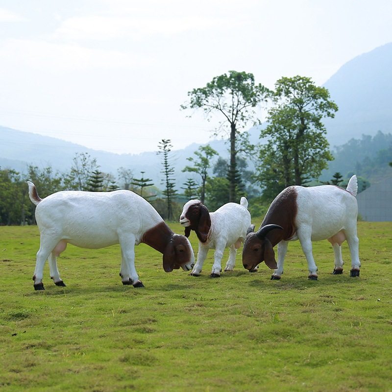 户外园林仿真波尔羊玻璃钢雕塑庭院动物园小区公园草坪装饰品摆件,家居饰品,户外/庭院摆件,淘宝优惠券,粉丝福利购,淘宝优惠卷