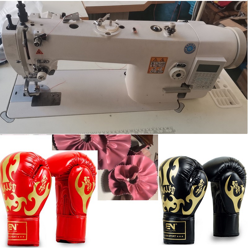 拳击手套打皱机 鞋帮起褶机 电脑同步车 皮革沙发DY车高效