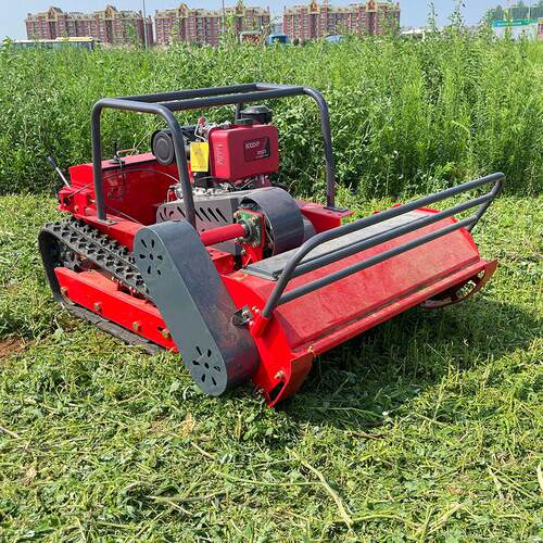 出口马来西亚智能遥控割草机 lawn mower 15HP果园家用柴油碎草机