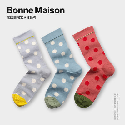 BonneMaison高端艺术袜圆点系列