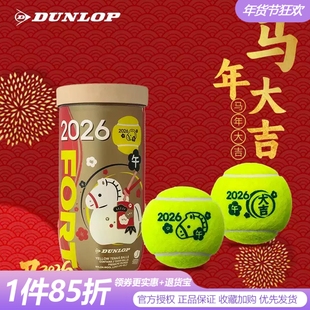 Dunlop邓禄普生肖网球马年比赛纪念礼品球2粒装巳午登路普珍藏版