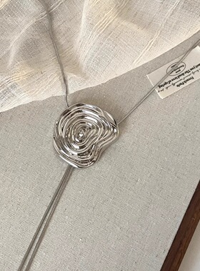 Vintage古着 Wave textured flowers项链