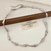 Silver and silt Vintage古着 water wave项链