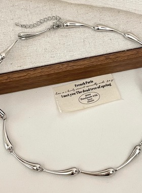 Vintage古着 Silver and silt water wave项链