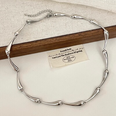 Vintage古着 Silver and silt water wave项链