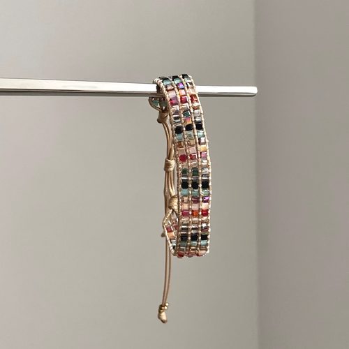 Vintage古着 Bohemian colored crystal weaving手绳