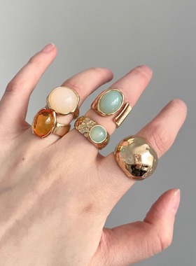 Vintage古着 Mix and match gems套戒