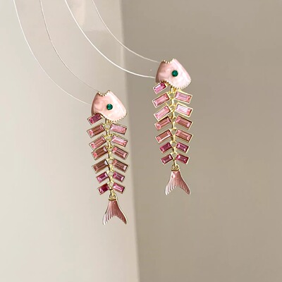 Vintage古着 Fish Jumps Flows耳饰