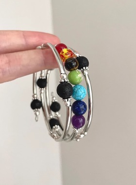 Vintage古着 Colorful planetary system手镯