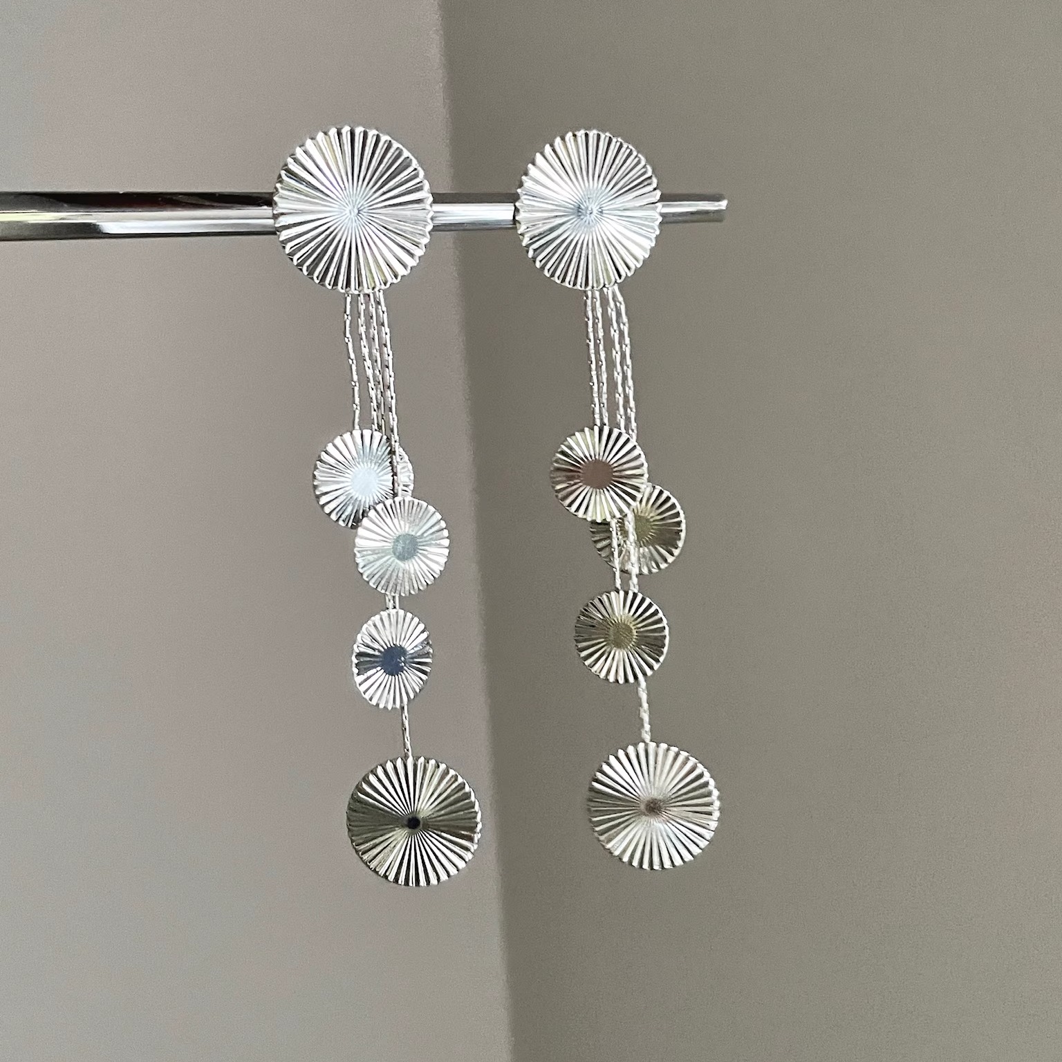 Vintage古着 Silver heart mass耳饰
