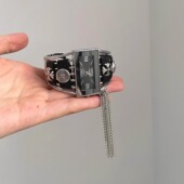 Leather cross heart Vintage古着 chain type手表