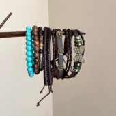 pine Vintage古着 Butterfly stone手串