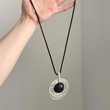 Vintage古着 Obsidian inlay项链