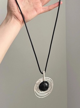 Vintage古着 Obsidian inlay项链