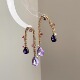hanging Vintage古着 Amethyst curtain耳饰