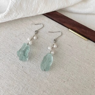 Vintage古着 The blue feeling of Walden Lake耳饰