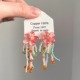flower Vintage古着 Glazed tassels耳飾