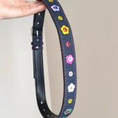 plaid Vintage古着 Colorful belt腰带