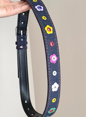 Vintage古着 Colorful plaid belt腰带