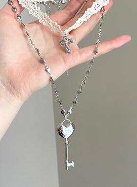 Vintage古着 Heart key bind soul项链