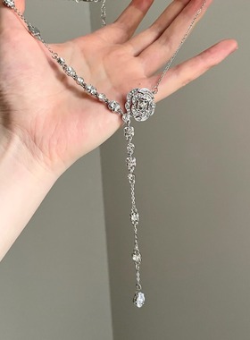 Vintage古着 Zircon camellia项链