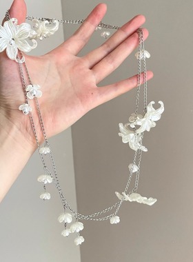 Vintage古着 Flower branches sway项链