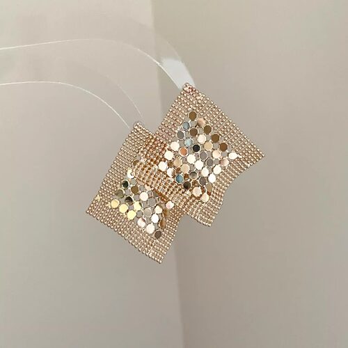 Vintage古着 Rhombus star river耳饰
