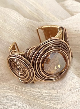 Vintage古着 Gemstone winding手镯