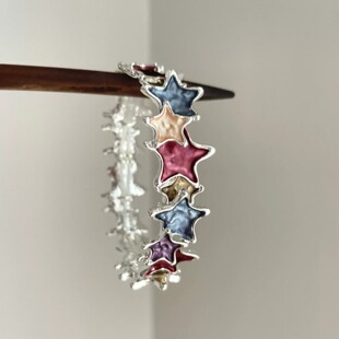 Vintage古着 Painted five-pointed star手镯