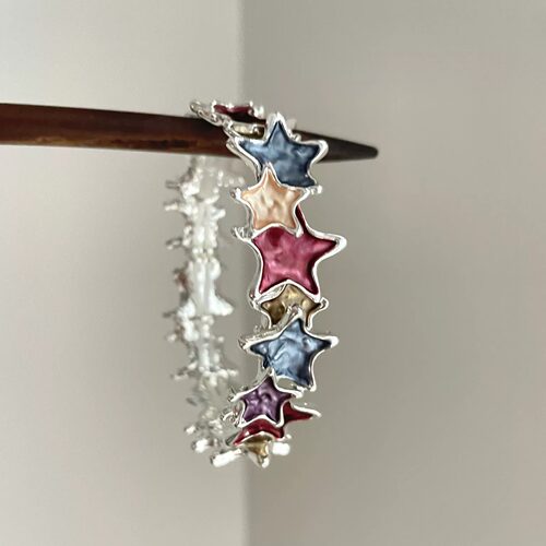 Vintage古着 Painted five-pointed star手镯