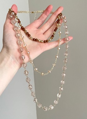 Vintage古着 Autumn of Chestnut Crystal项链