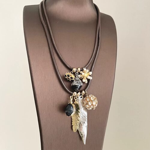 Vintage古着 Bohemian feathers项链