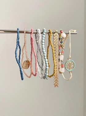 Vintage古着 Fish bone rice bead life tree手串