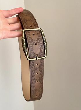 Vintage古着 Day buckle embossed belt腰带
