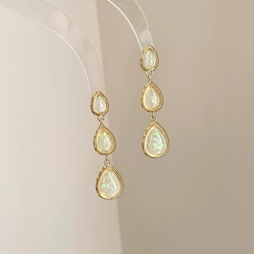 Vintage古着 Glazed water drops耳饰
