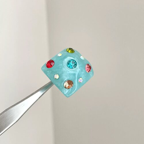 Vintage古着 Color Diamond Dice Dream戒指