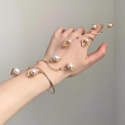 Vintage古着 Geometric lines and leaves套装